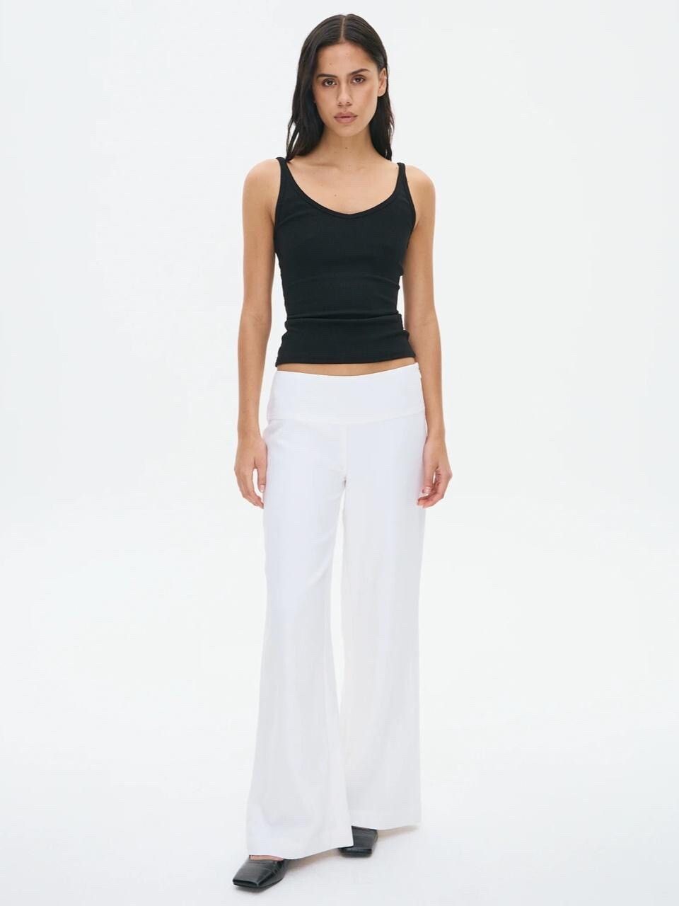 linen low rise pants