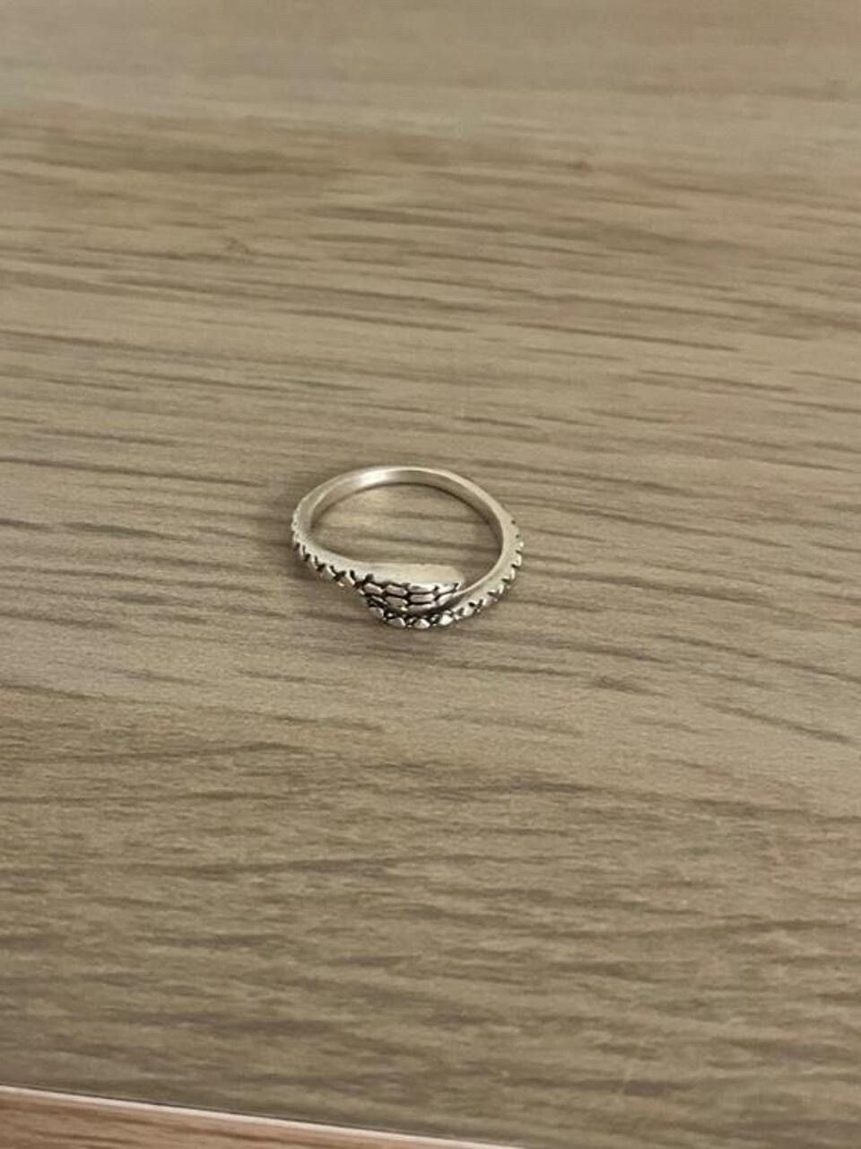 Silver Snake Wrap Ring