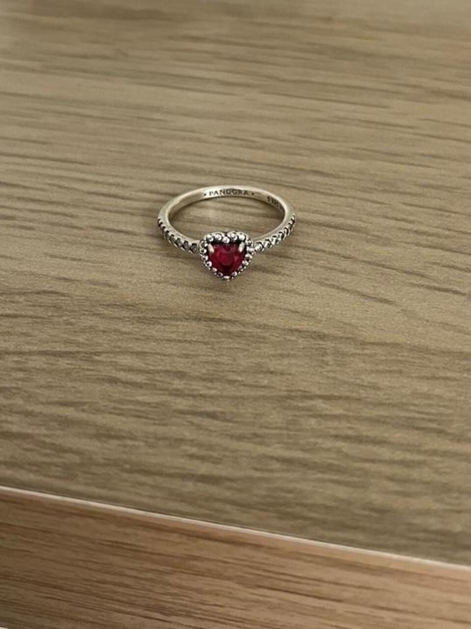 Pandora Silver Red Ring