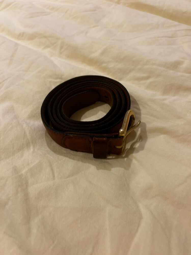 brown leather belt