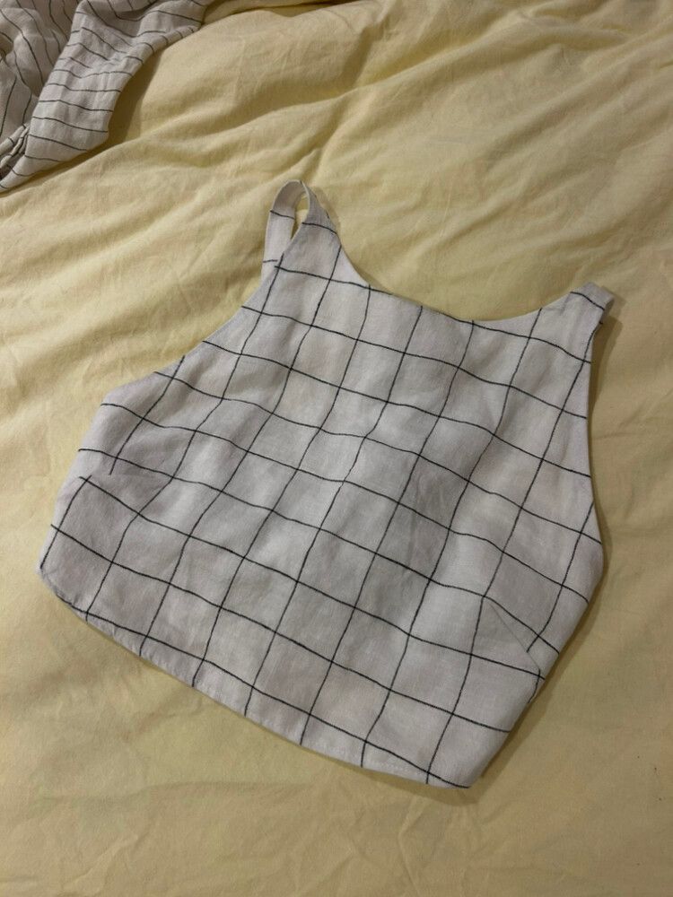 tie back cropped shirt