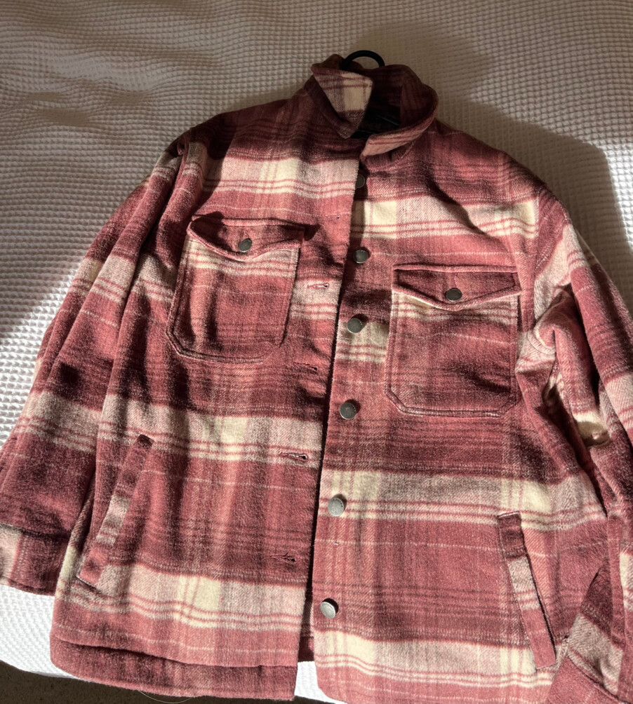 Allabouteve Red White Check coat