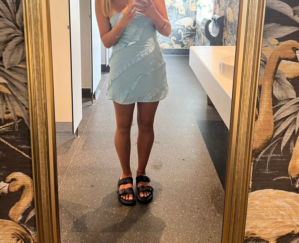 Blue mini dress
