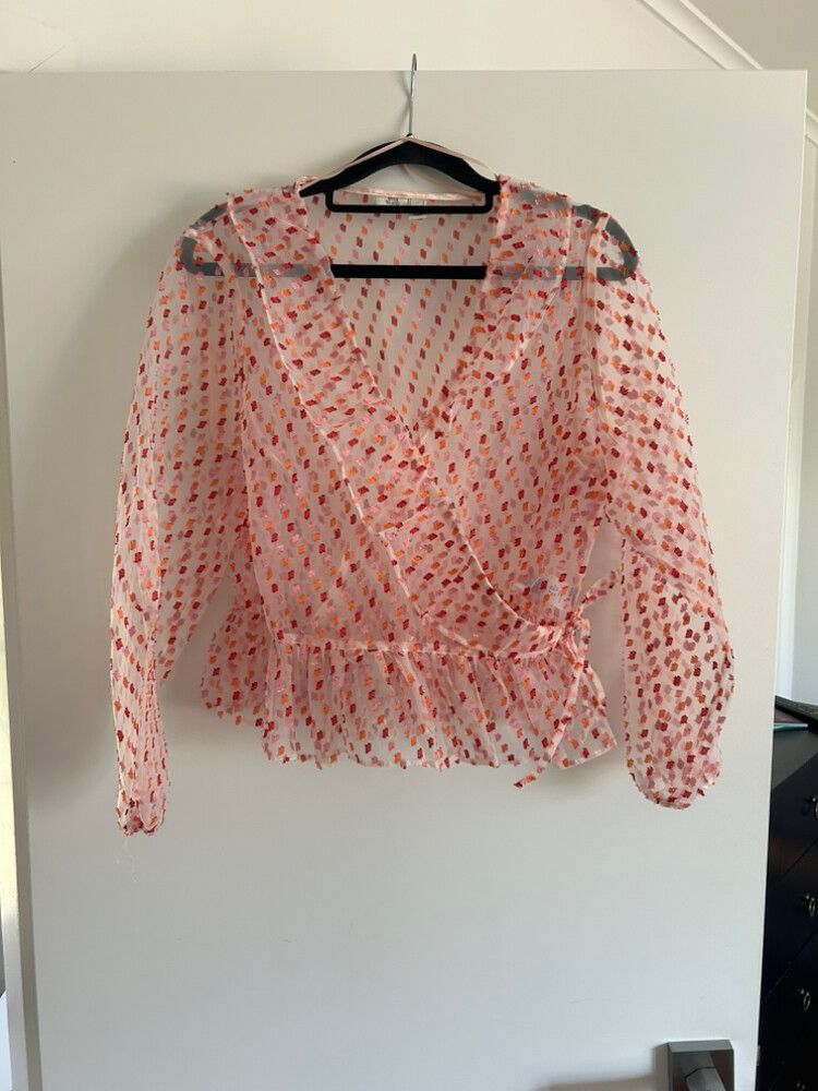River Island Pink Orange Print Top