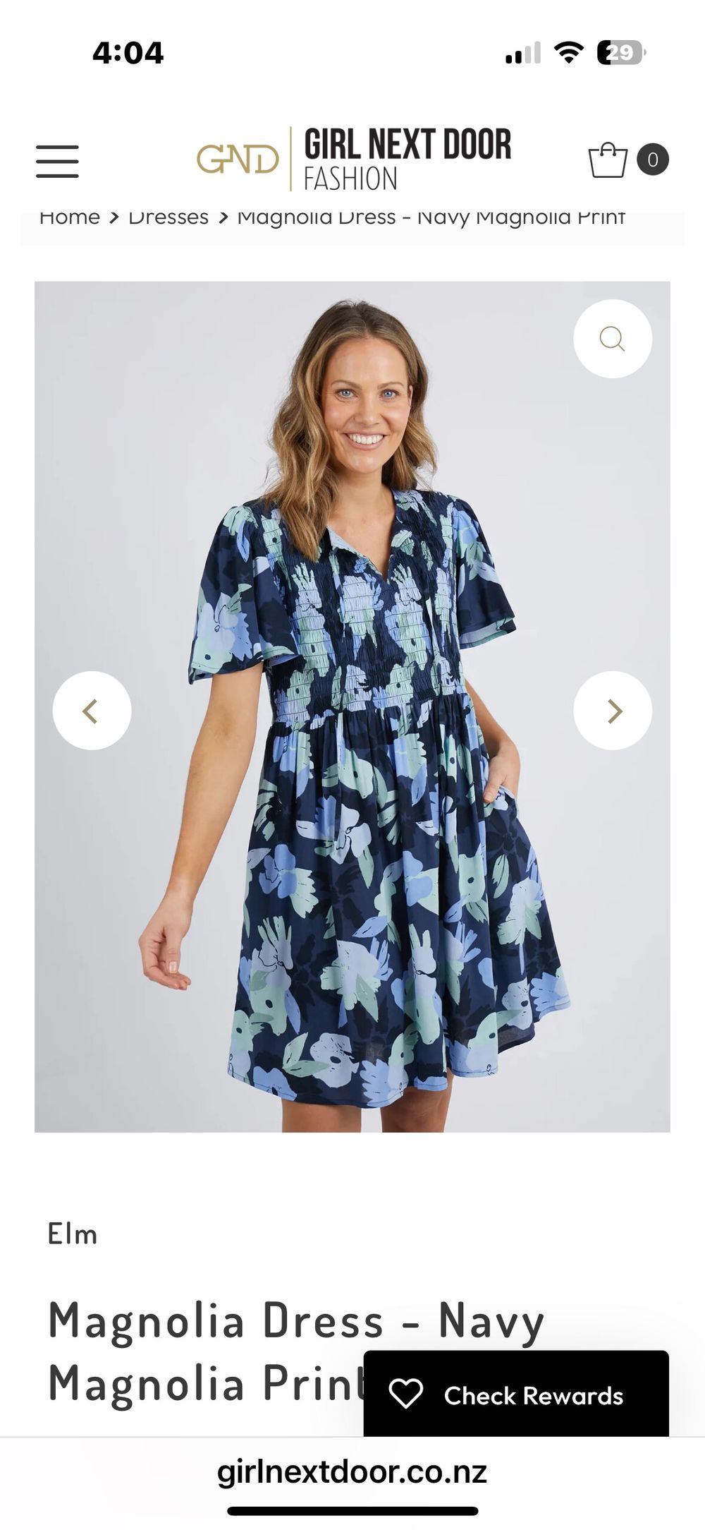 Elm Magnolia navy dress 12