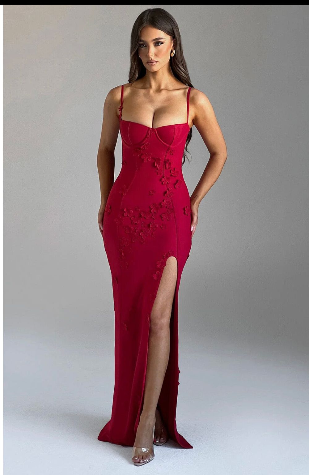 Babyboo Fashion - Dalary Maxi Dress - Red Lined Babyboo Fashion on Designer  Wardrobe