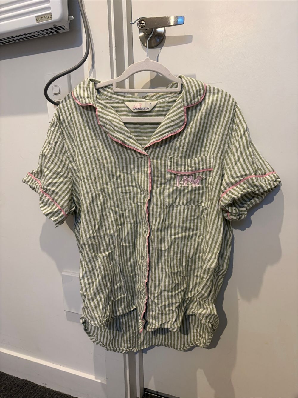 Peter Alexander Green Striped Pyjama Set
