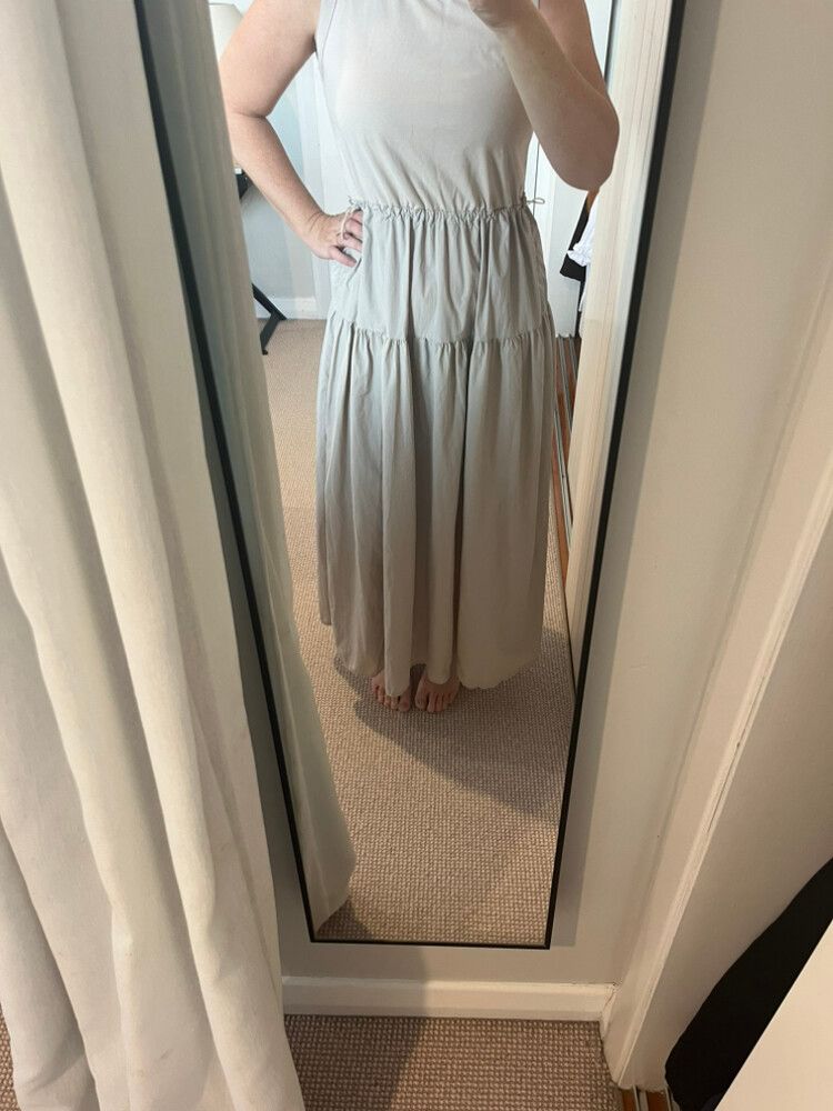 Decjuba D-Luxe Basic stone tiered dress size S
