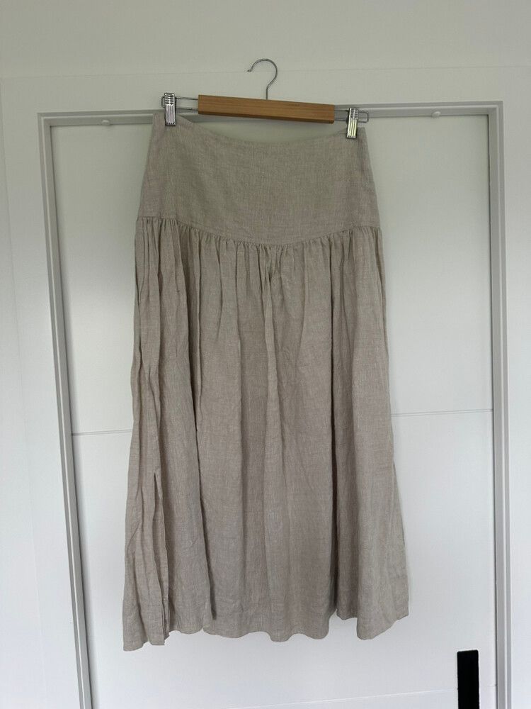 Linen Midi Skirt