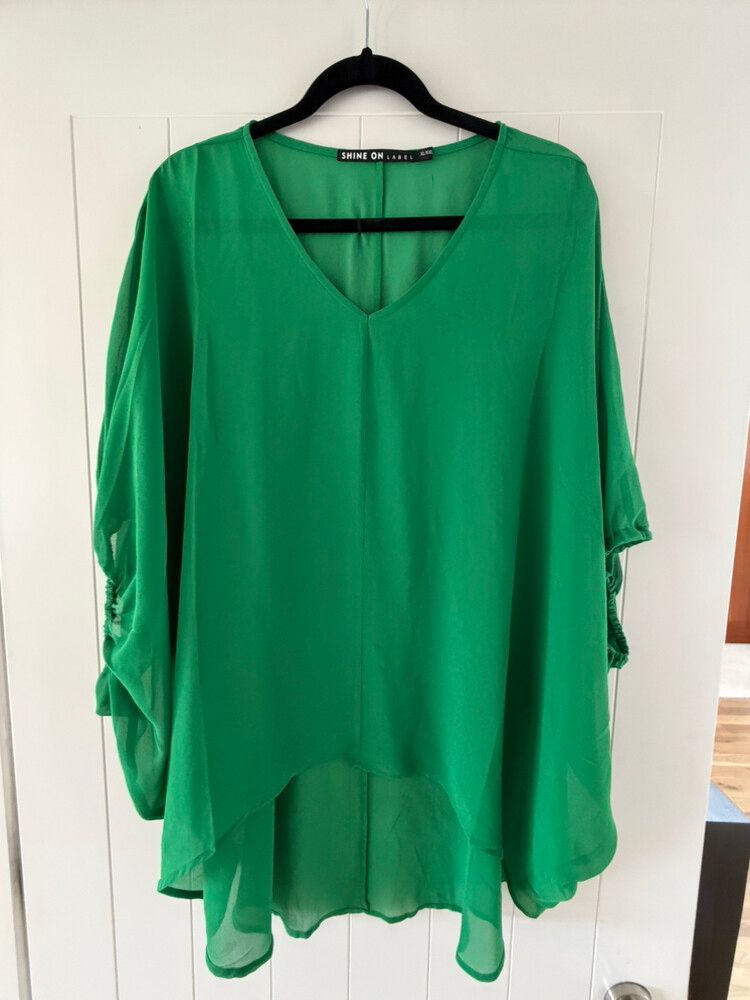 Shine On Green Top