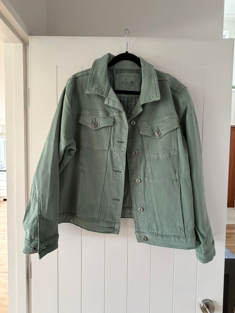 Elm Sage Green Denim Jacket