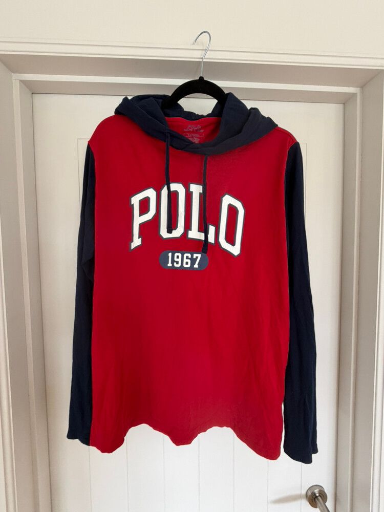 Polo Ralph Lauren Navy Blue and Red Hoodie