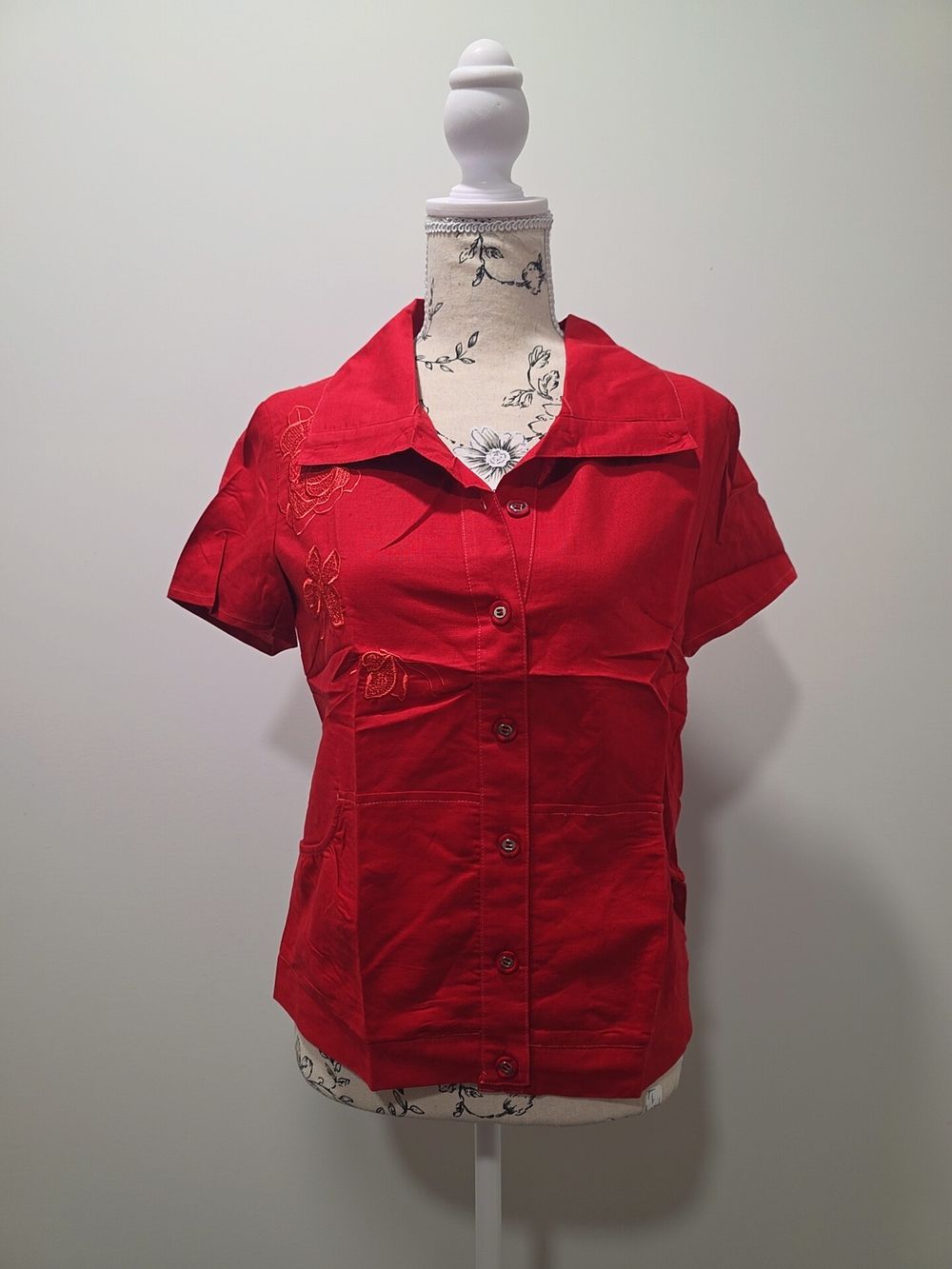 Red Short Sleeve Top