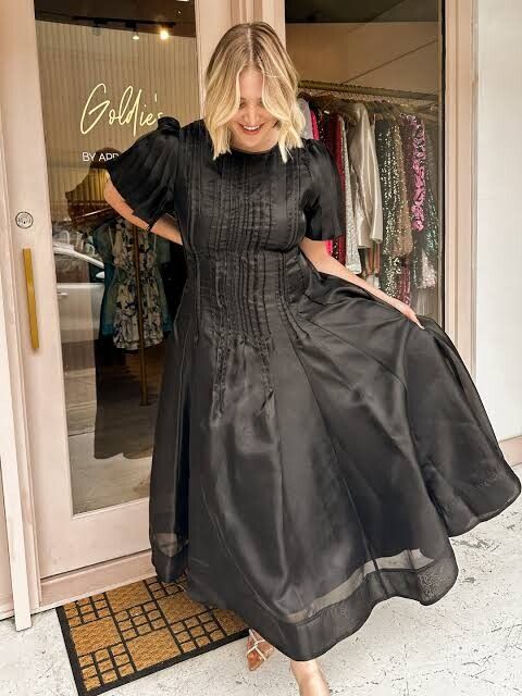 Aje Black Midi Dress