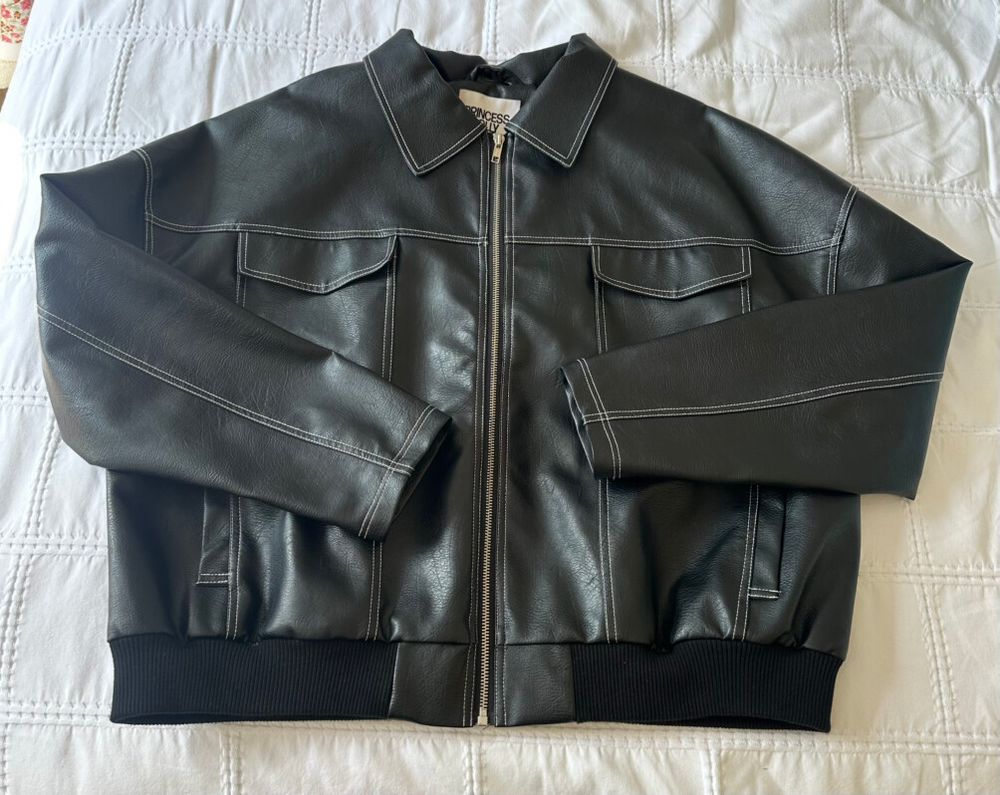 Princess Polly Black Leather Jacket