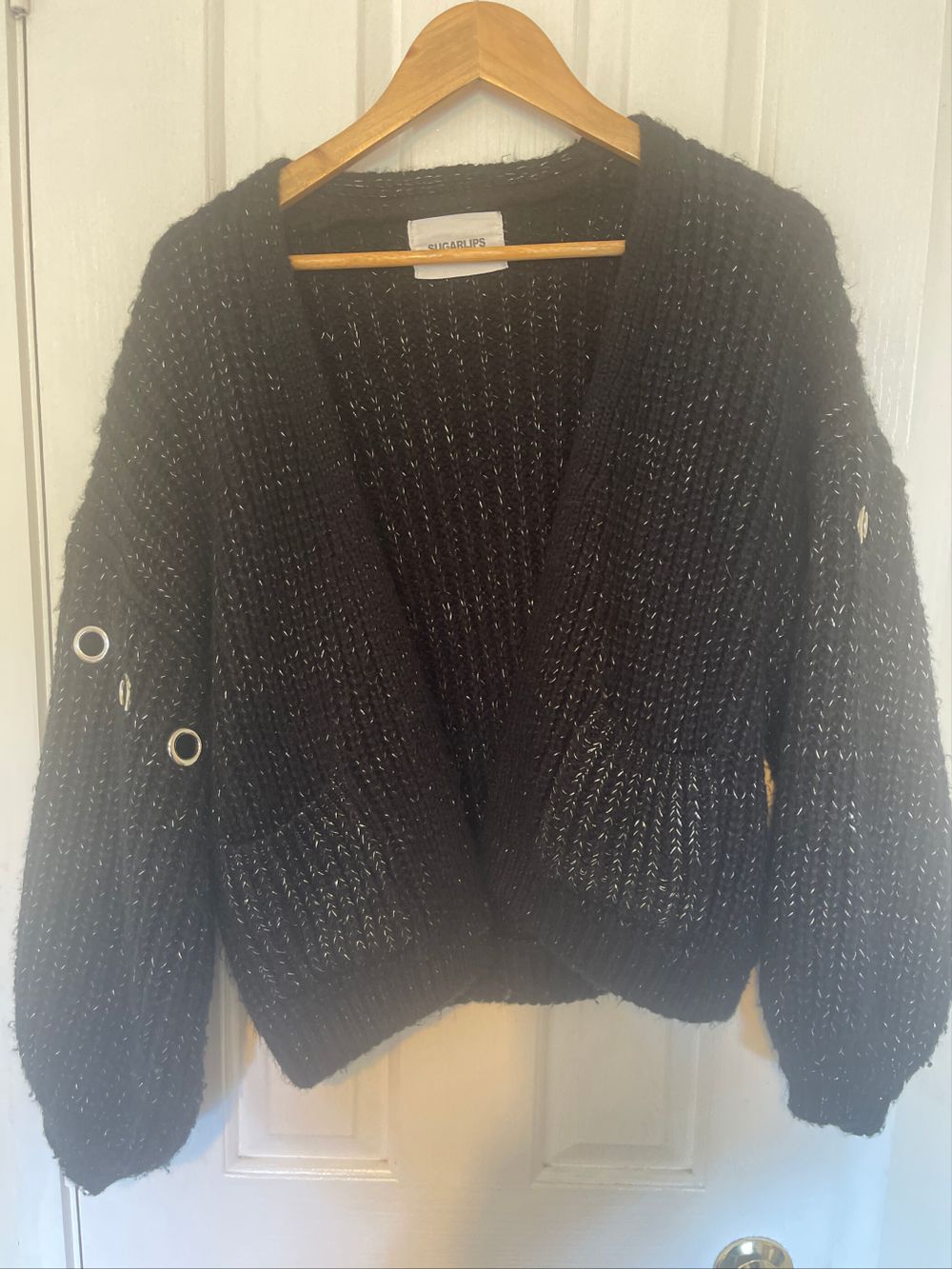 Sugarlips Black Knit Cardigan