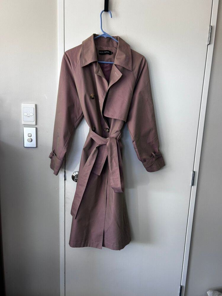 Birds Of A Feather Pink Trench Coat