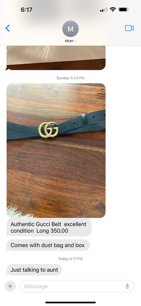 Gucci Black Belt