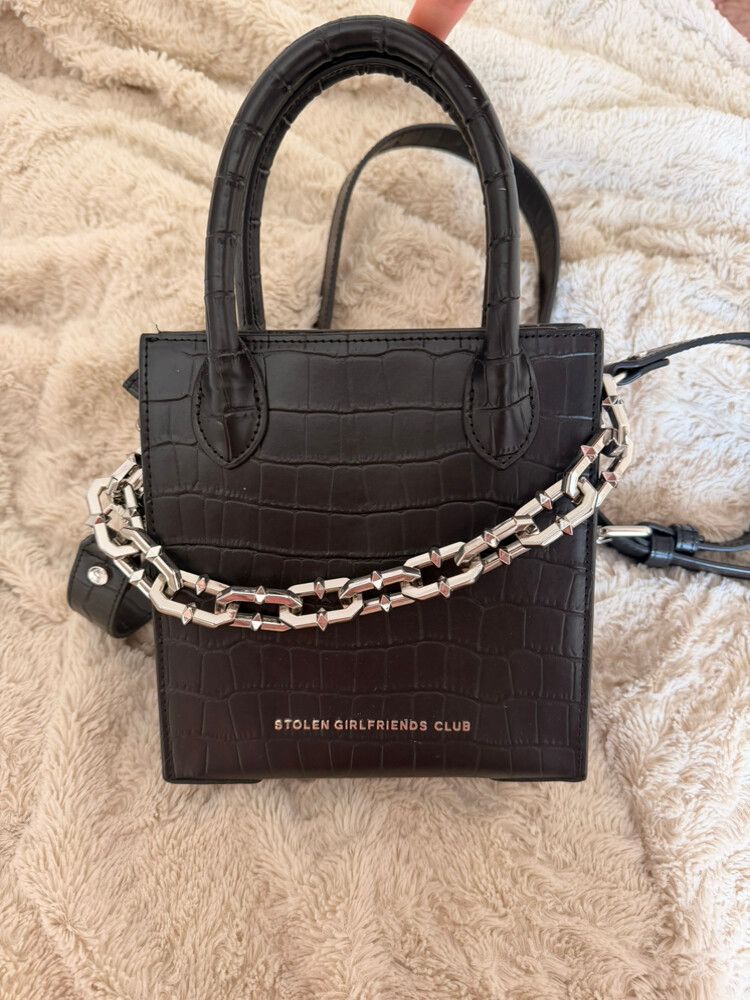 Stolen Girlfriends Club Black Clutch Bag