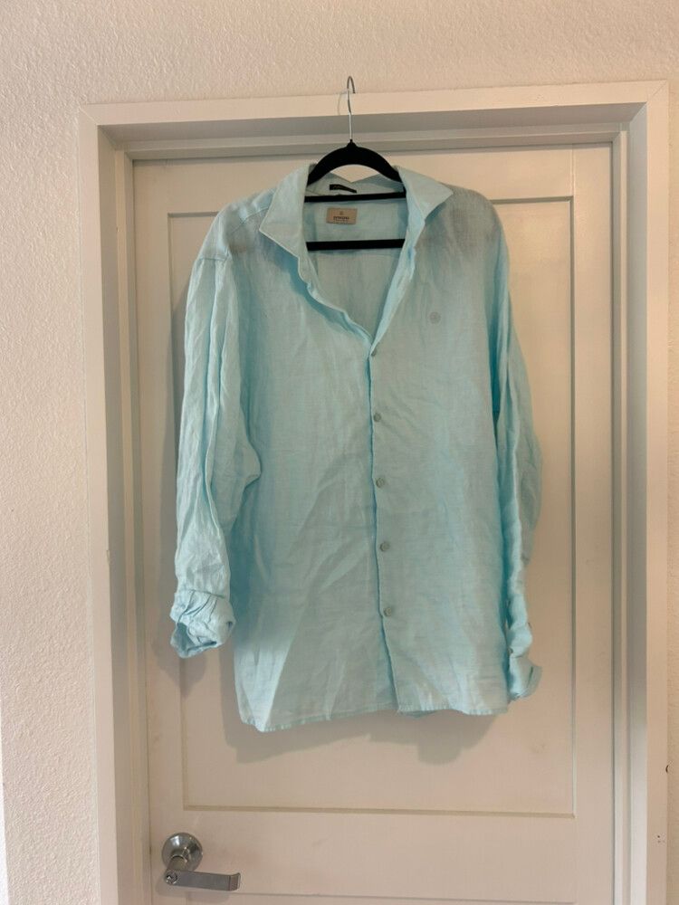 light blue shirt