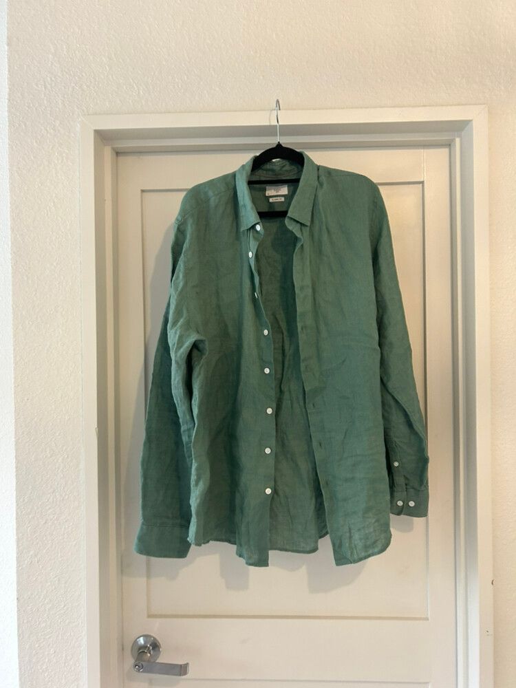 Saba Green Linen Shirt