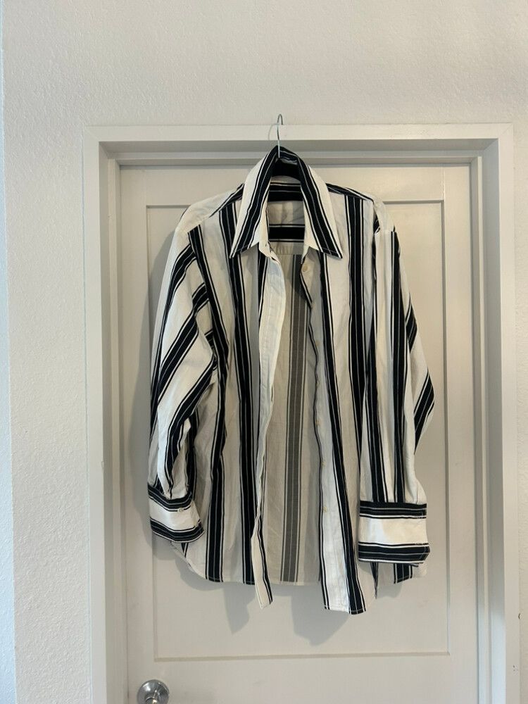 Camilla and Marc Black and White Stripe Shirt