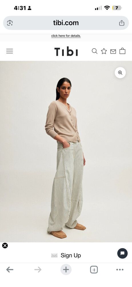 Stone Washed Striped Denim Sid Jean