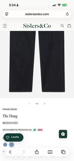 Sisters&Co The Hang Dark Wash Jeans Frame denim