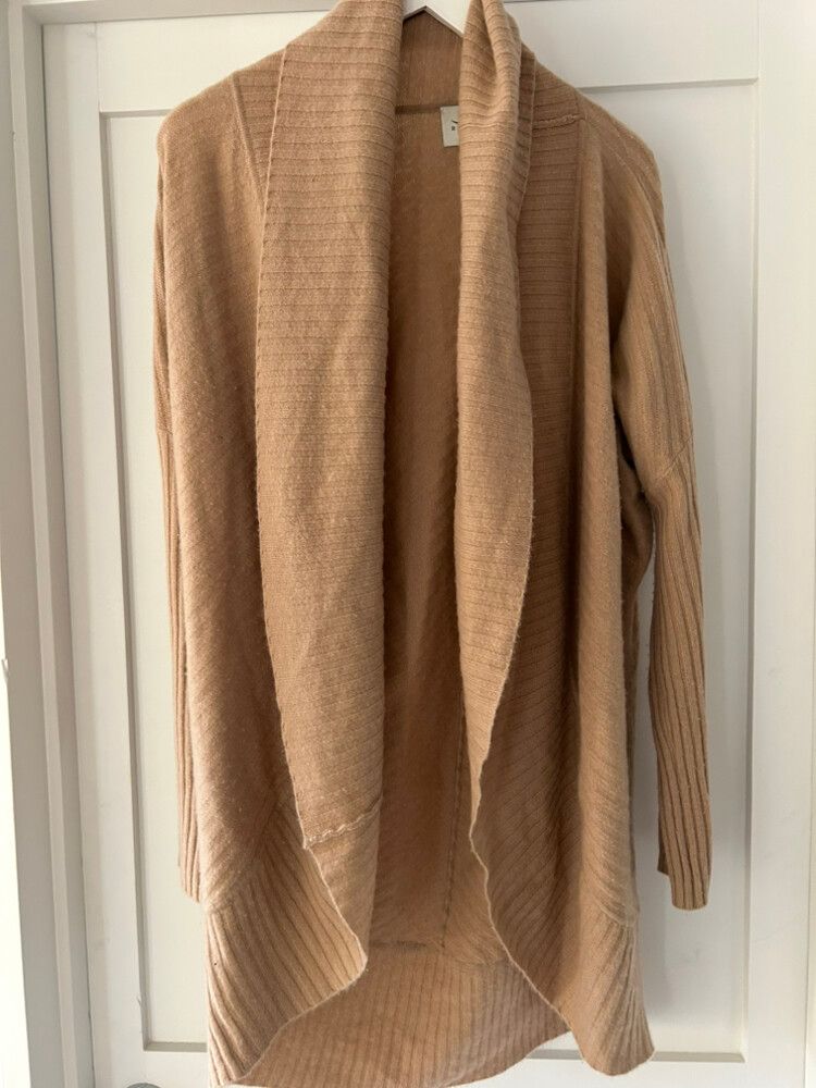 Husk Tan/Camel 100% Cashmere Cardigan