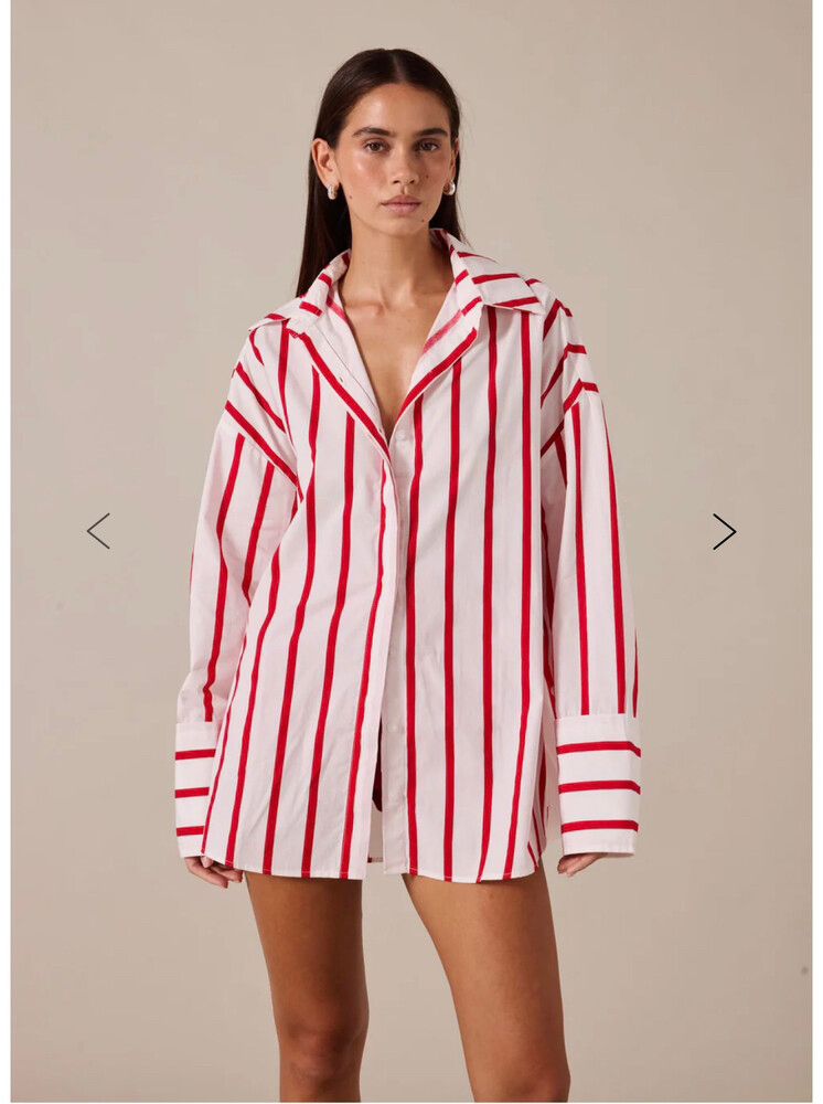 Elce Swim Red White Stripe Shirt