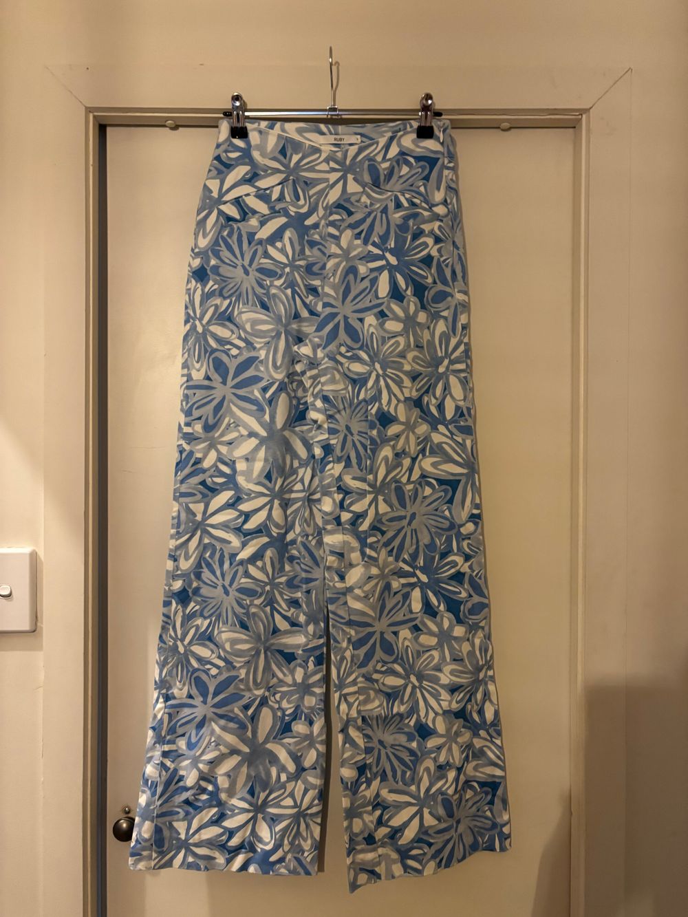 Ruby blue floral pants