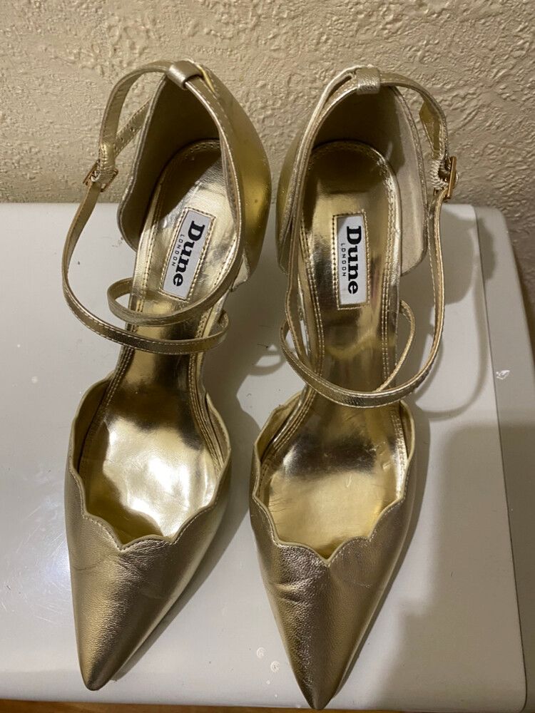 Dune London Gold Heels