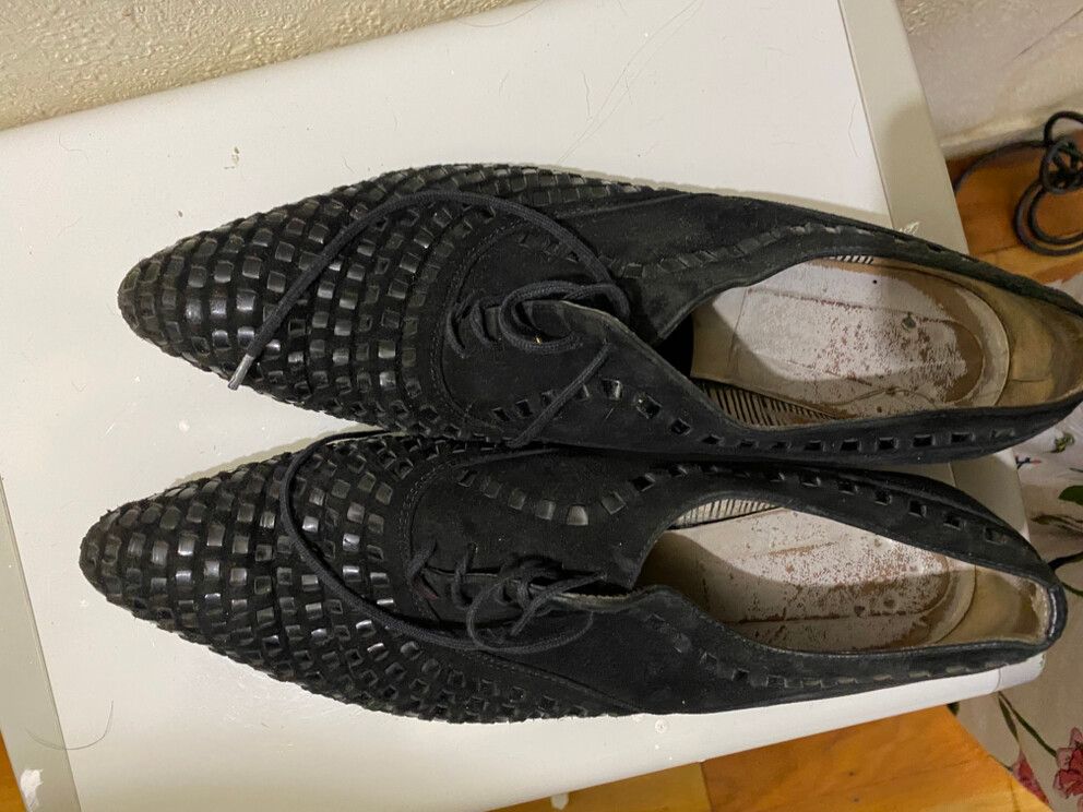 Black Woven Flats