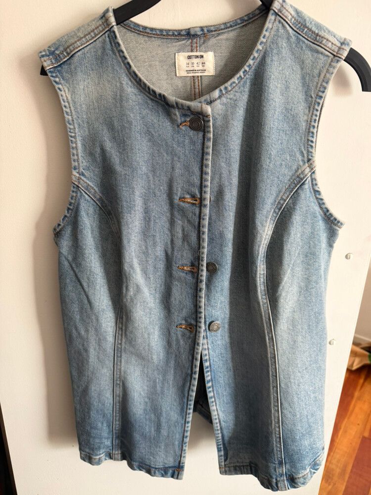Cotton On Blue Denim Vest