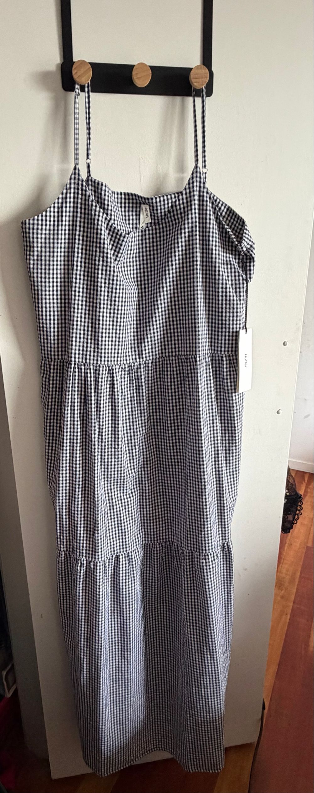 Huffer Black Gingham Harper Resort Dress