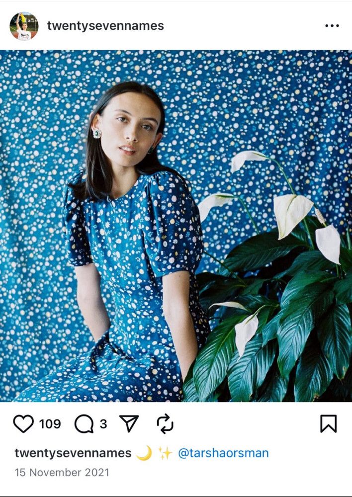 Twenty Seven Names Botanical Dress (Blue)
