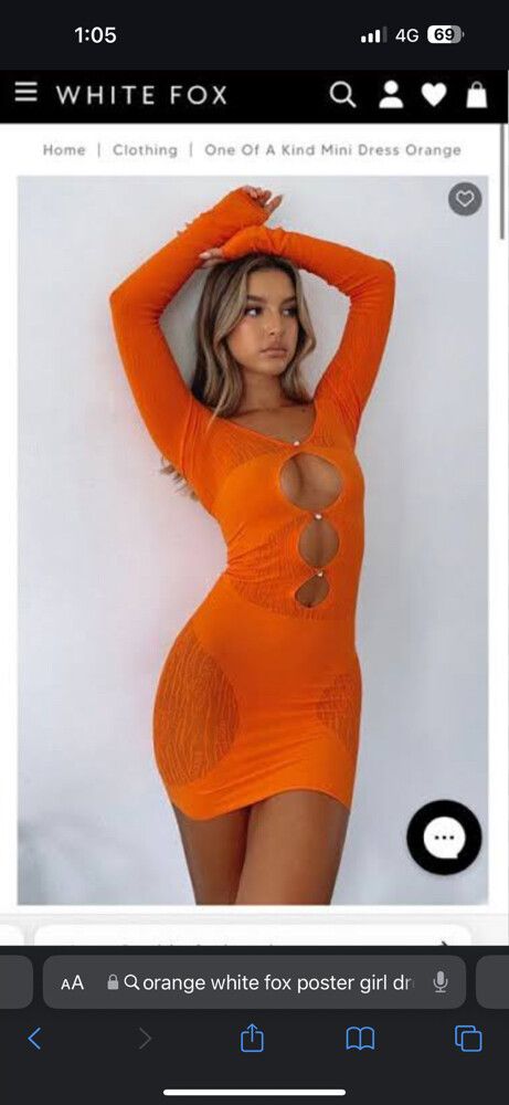 orange poster girl dress Poster Girl The Miranda Mini Dress in Tangerine One Size Fits All New  Womens Rev