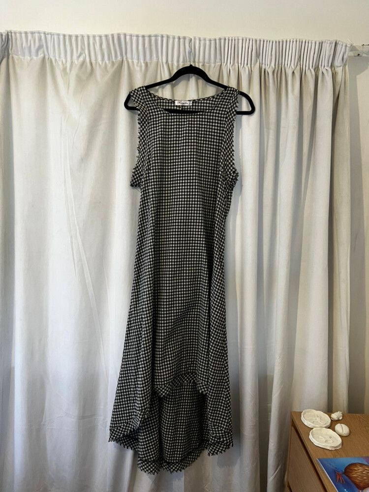 Hourglass Black and White Gingham Dress