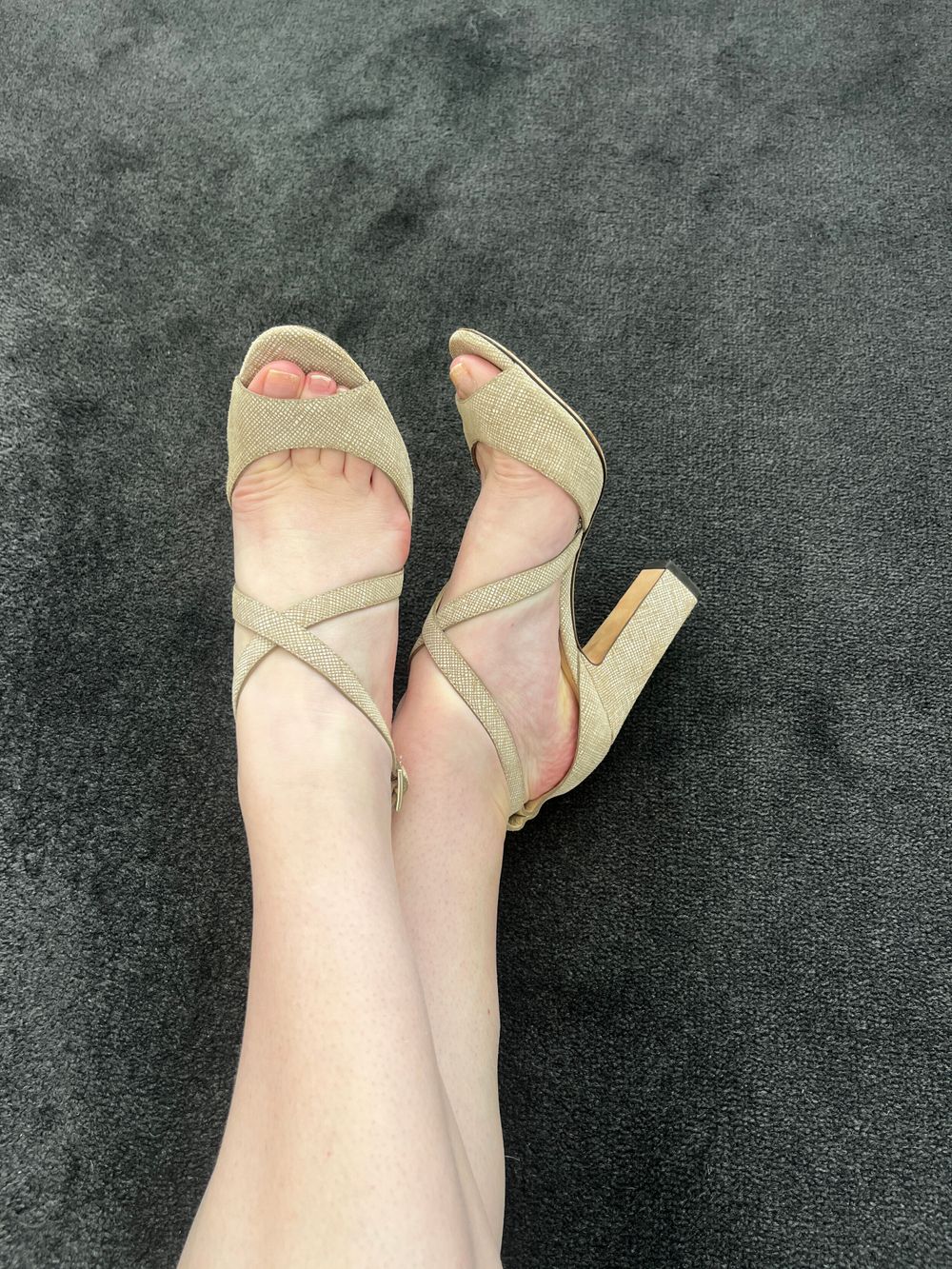 Jimmy Choo ‘Carrie’ Block Heel Sandals in Chai