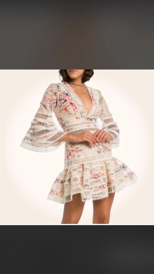 Zimmerman Laeila Diamond flutter mini dress