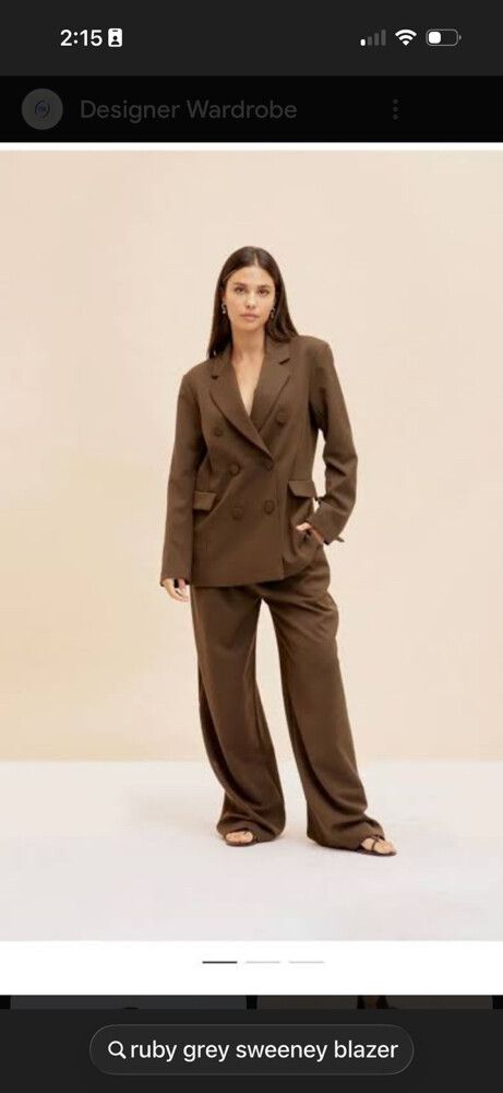 RUBY Khaki Sweeney Blazer and Pants Set