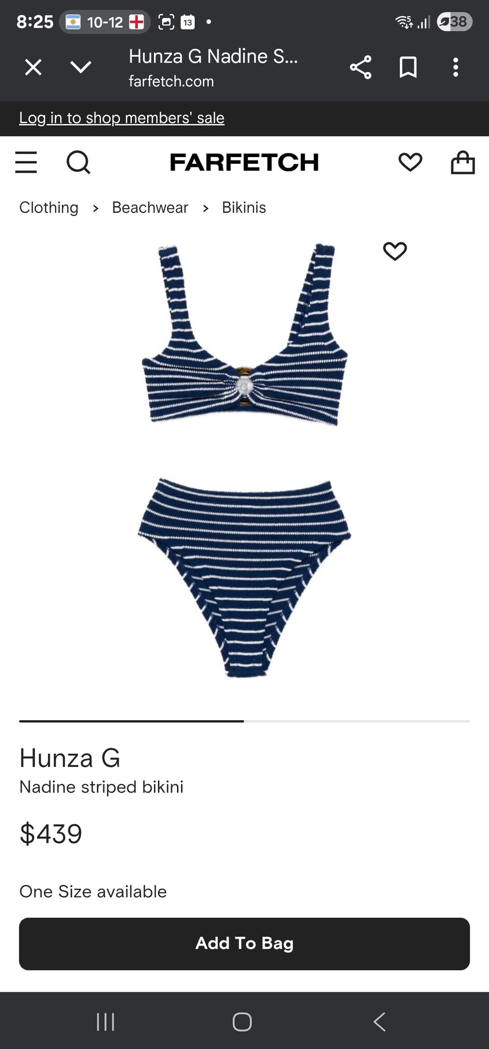 Hunza G Striped Bikini