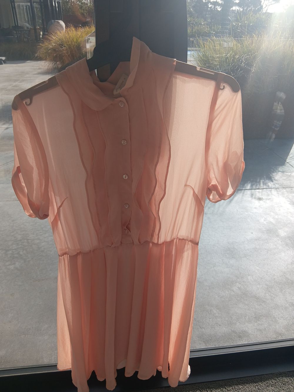 Kate sylvester chiffon short ruffle dress