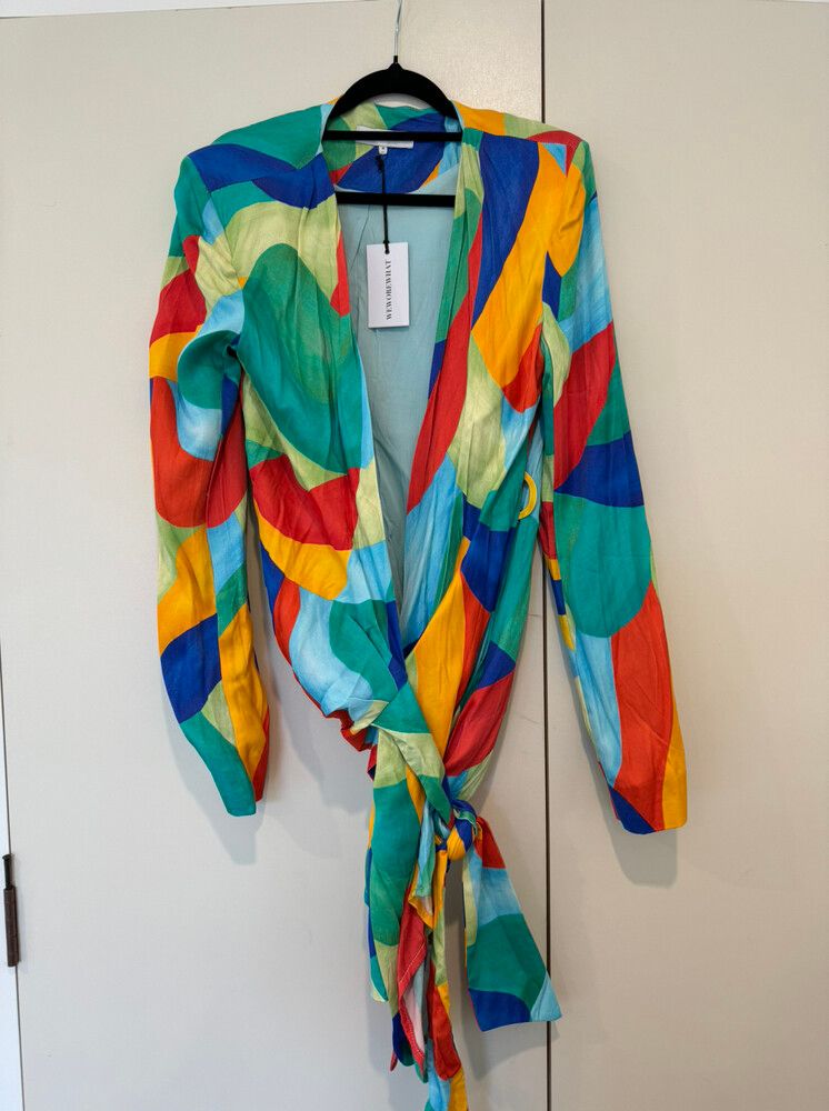 Mini Dress - Cowl front Wrap Dress