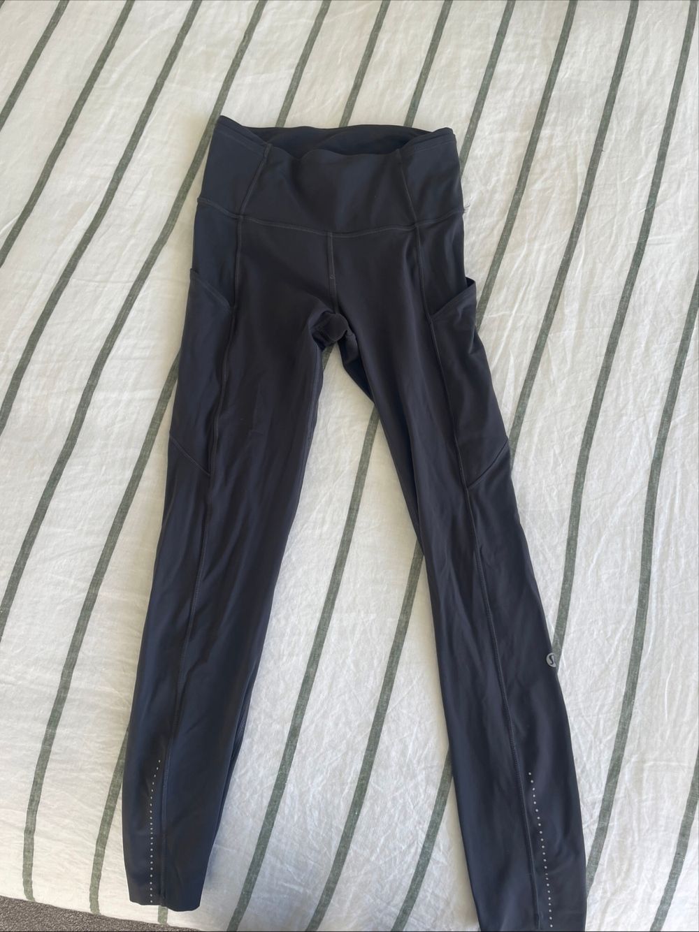 Lululemon fast and free dark grey 7/8 tights