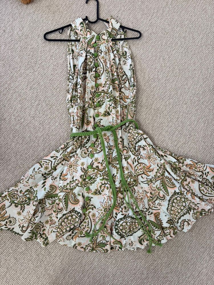 Zara Green Paisley Dress