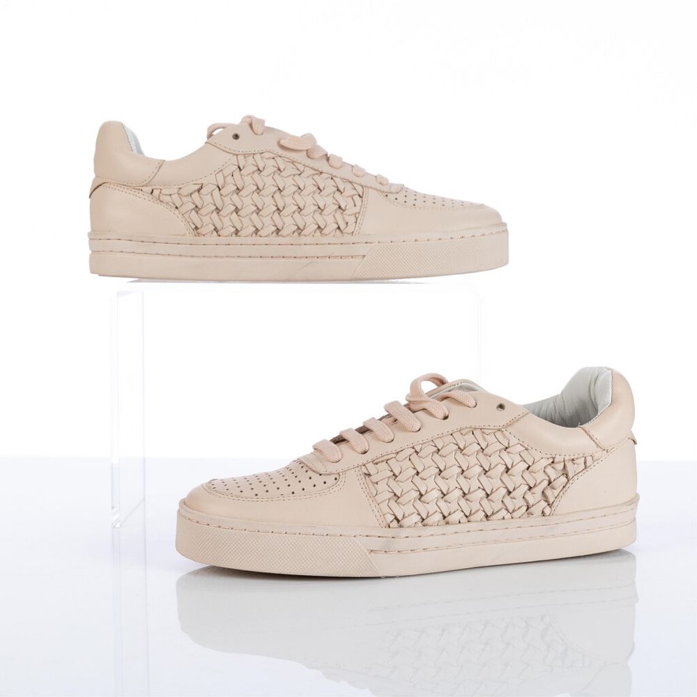 Zimmermann Woven Nude Pink Braided Leather Sneakers Shoes 41 Au 9.5 - 10 $595