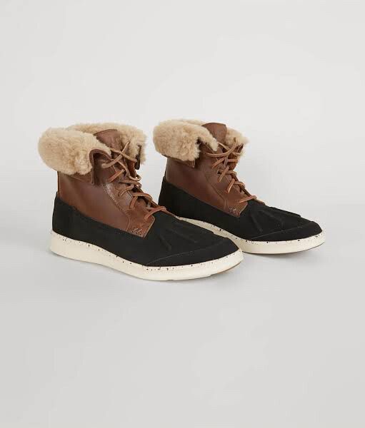 UGG winter Boots high Roskoe Genuine Leather Shearling Wool fur unisex size Men 9 Women 11 Eu 42