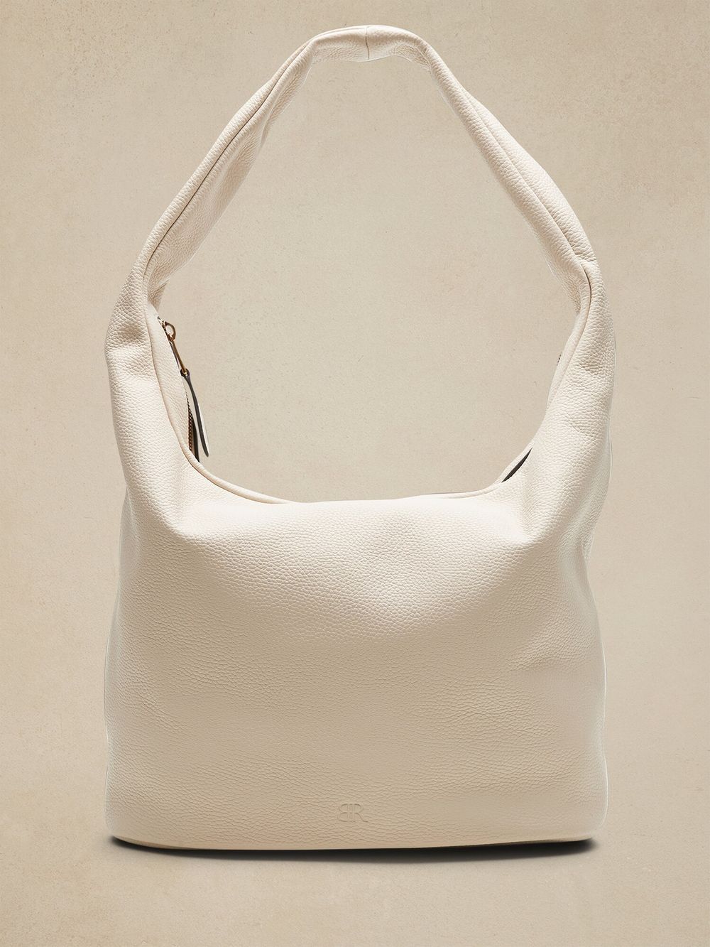 banana republic BR Cream beige Bone bag hobo leather Slouchy Tote Large Massimo