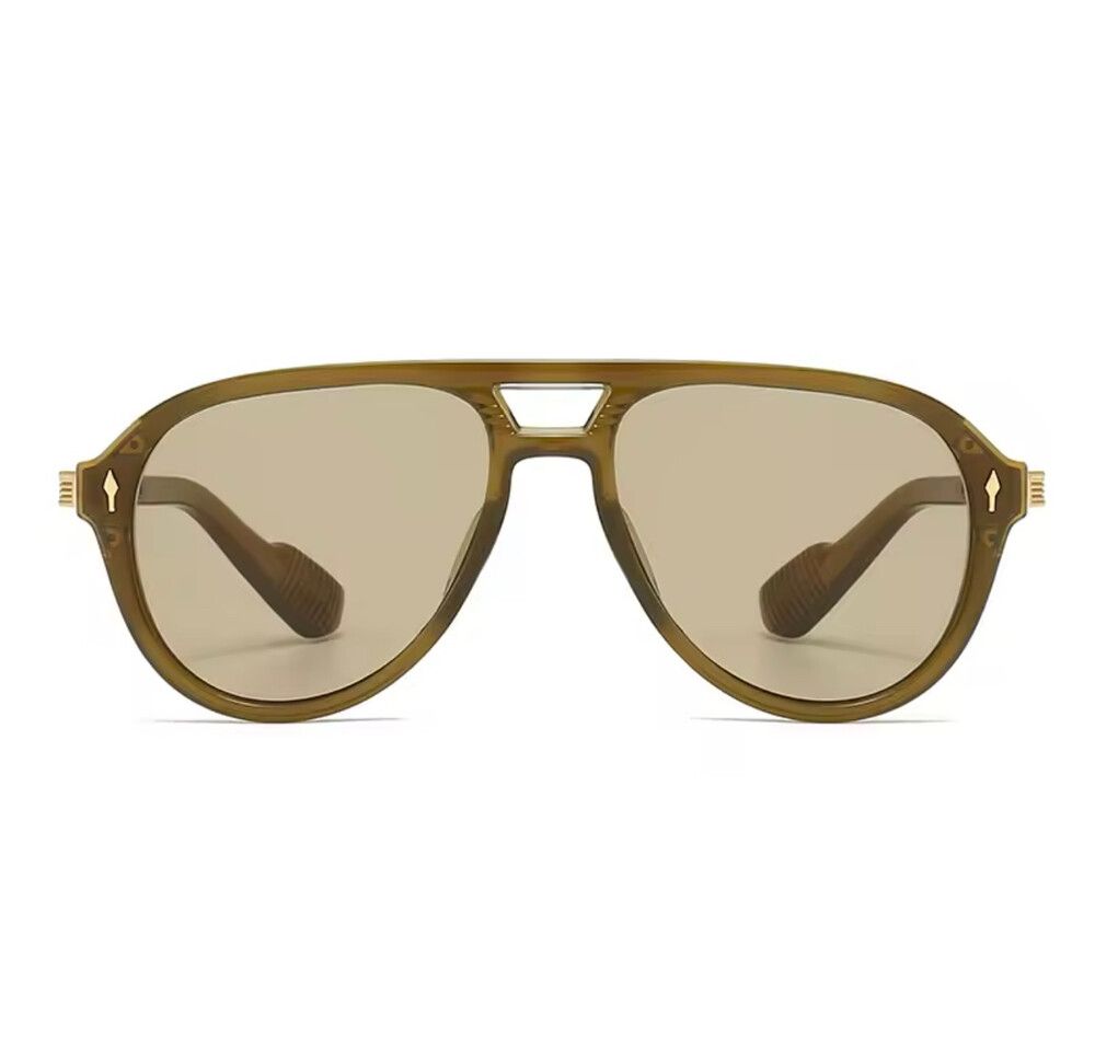 Aviator Sunglasses Retro Pilot Brorgon Square Frame Sunglasses Cross-Border Ford